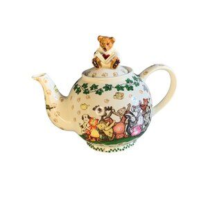 Boyds Bears Teapot 25th Anniversary Paul Cardew Design Animals Ivy Reading